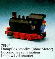 LEGO Push-Along Steam Engine (Locomotive without motor) (7810-1) set, 1980