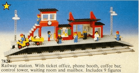 LEGO Train Station (Railway Station) (7824-1) set, 1983