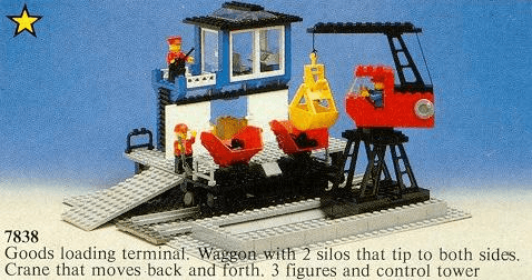 LEGO Freight Loading Depot with Wagon (7838-1) set, 1983