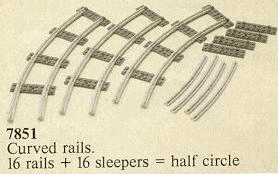 8 Curved Rails Gray 4.5v
