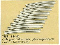 LEGO 8 Curved Electric Rails Gray 12v (7855-1) set, 1980
