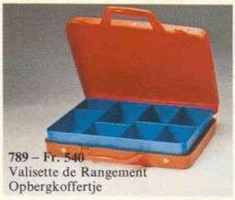 LEGO Suitcase with Tray, Red (empty) (789-2) set, 1974