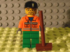 LEGO Advent Calendar 2007, City (Day 19) - Sanitary Engineer and Push Broom (7907-20) set, 2007