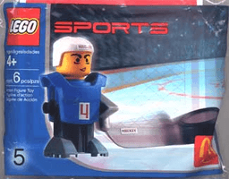 LEGO McDonald's Sports Set Number 5 - Blue Hockey Player #4 polybag (7920-1) set