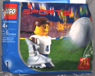 LEGO McDonald's Sports Set Number 1 - White Soccer Player #4 polybag (7923-1) set, 2004