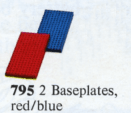 LEGO Baseplates, Red and Blue (795-1) set