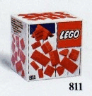 LEGO Red Roof Bricks, Steep Pitch (811-1) set