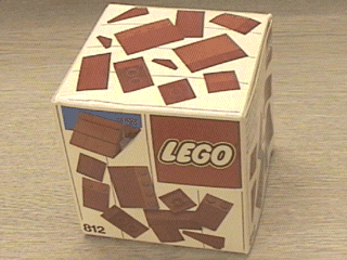 LEGO Red Roof Bricks, Shallow Pitch (812-2) set, 1986