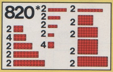 LEGO Red Plates Parts Pack (820-1) set, 1980