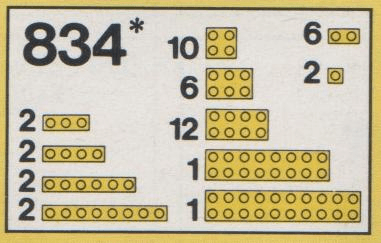 LEGO Yellow Bricks Parts Pack (834-1) set, 1980