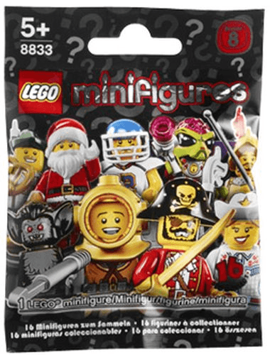 LEGO Minifigure, Series 8 (Complete Random Set of 1 Minifigure) (8833-1) set, 2012
