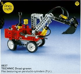 LEGO Pneumatic Excavator (8837-1) set, 1992