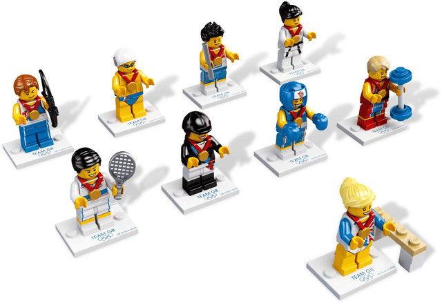 LEGO Minifigure, Team GB (Complete Series of 9 Complete Minifigure Sets) (8909-2) set, 2012