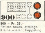 LEGO 4 Small Wheels with Accessories (900-2) set, 1969
