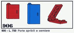 LEGO 12 doors and 5 hinges (906-1) set