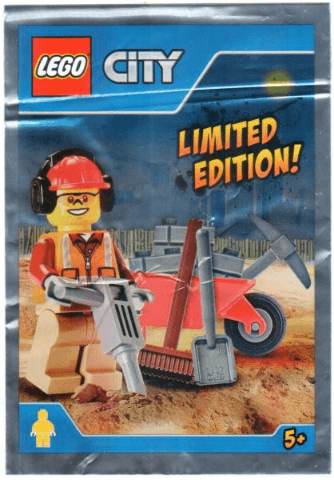 LEGO Worker with Wheelbarrow foil pack (951702-1) set, 2017