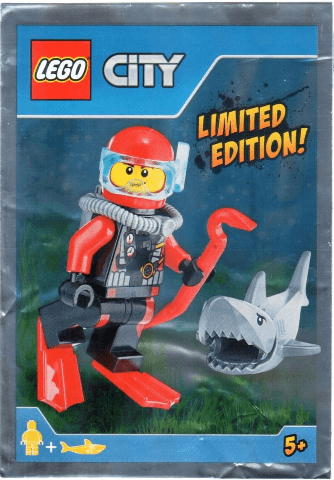 LEGO Scuba Diver and Shark foil pack #1 (951703-1) set, 2017