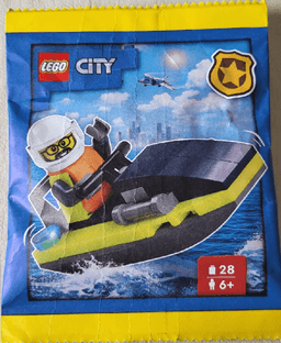 Police Officer with Jet Ski paper bag