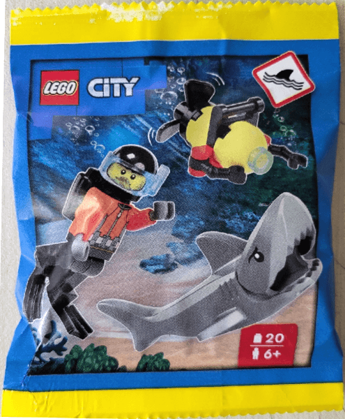 LEGO Diver with Robot and Shark paper bag (952503-1) set, 2025