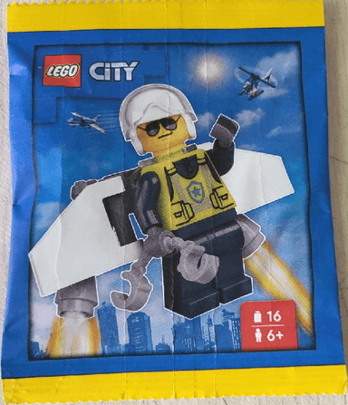 Police Officer with Jet Pack paper bag