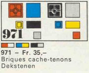 LEGO 52 flat tile bricks (971-1) set