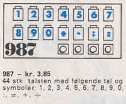 LEGO Number Bricks (987-1) set