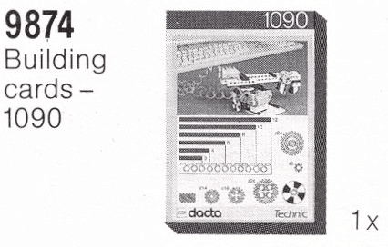 LEGO Building Cards - 1090 (9874-1) set, 1992