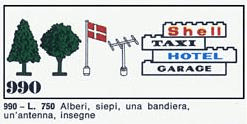 LEGO Trees and Signs (1970 Version) (990-1) set, 1970