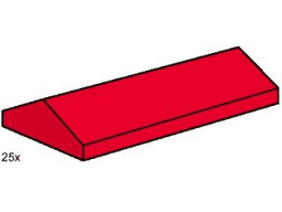 LEGO 2 x 4 Ridge Roof Tile Low Sloped Red (B005-1) set