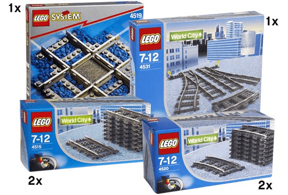 LEGO Cross Track Kit (K4519-1) set, 1992