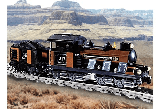 LEGO Large Train Engine with Tender Brown (KT206-1) set, 2001