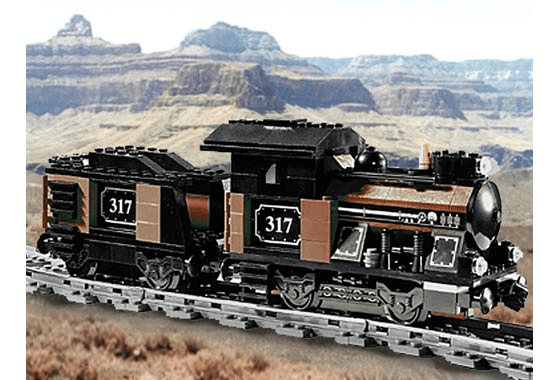 LEGO Small Train Engine with Tender Brown (KT406-1) set, 2001