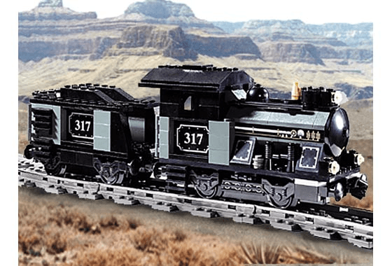 LEGO Small Train Engine with Tender Gray (KT407-1) set, 2001