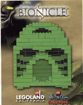 LEGO Hau Mask - Green Brick (LEGOLAND California) (LLCABR1-1) set, 2001