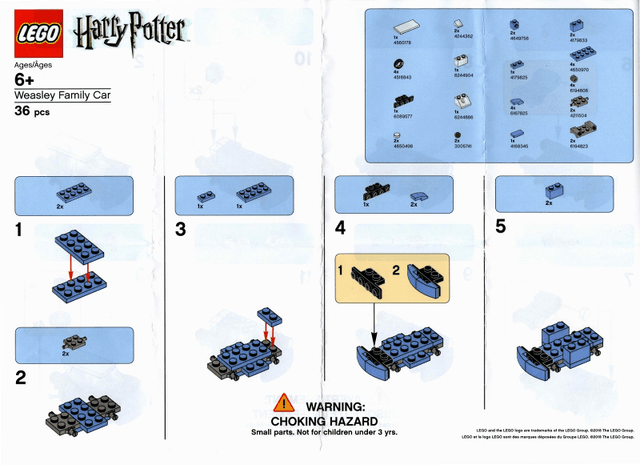 LEGO Toys "R" Us Exclusive Build - Weasley Family Car (TRUWEASLEYCAR-1) set, 2018