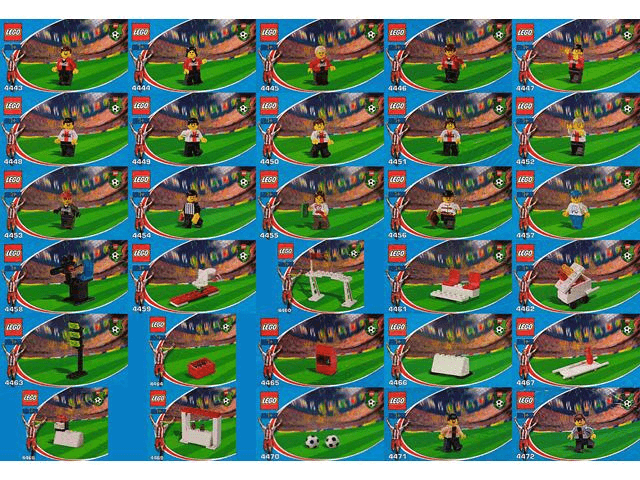 LEGO Japanese Coca-Cola Soccer collection, sets 4443 thru 4472 (cokesoccer-1) set, 2002