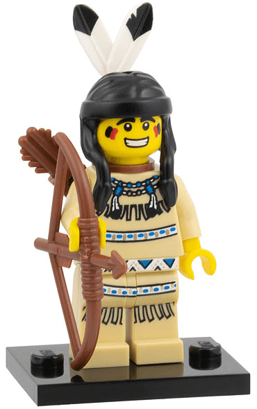 LEGO Tribal Hunter, Series 1 (Complete Set with Stand and Accessories) (col01-1) set, 2010