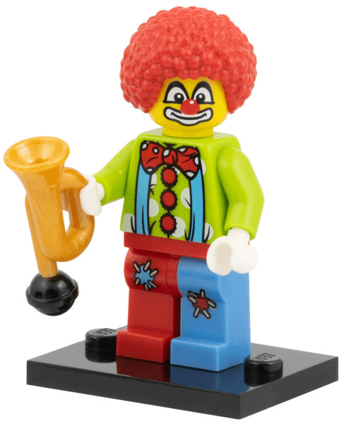 LEGO Circus Clown, Series 1 (Complete Set with Stand and Accessories) (col01-4) set, 2010