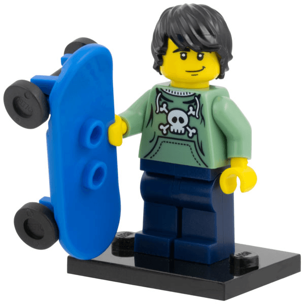 LEGO Skater, Series 1 (Complete Set with Stand and Accessories) (col01-6) set, 2010
