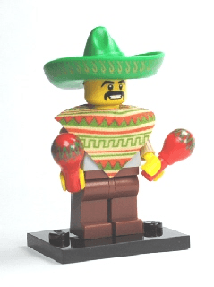 LEGO Mariachi / Maraca Man, Series 2 (Complete Set with Stand and Accessories) (col02-1) set, 2010