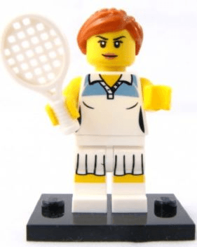 LEGO Tennis Player, Series 3 (Complete Set with Stand and Accessories) (col03-10) set, 2011