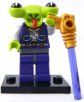 LEGO Space Alien, Series 3 (Complete Set with Stand and Accessories) (col03-13) set, 2011