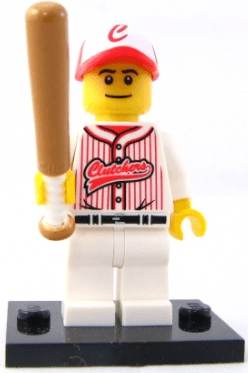 LEGO Baseball Player, Series 3 (Complete Set with Stand and Accessories) (col03-16) set, 2011