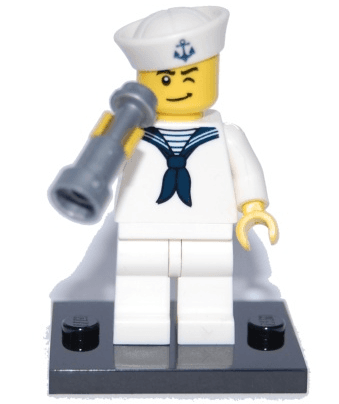 LEGO Sailor, Series 4 (Complete Set with Stand and Accessories) (col04-10) set, 2011