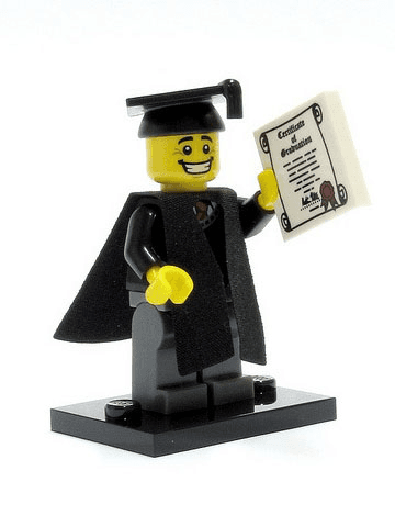 LEGO Graduate, Series 5 (Complete Set with Stand and Accessories) (col05-1) set, 2011