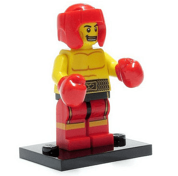 LEGO Boxer, Series 5 (Complete Set with Stand and Accessories) (col05-13) set, 2011