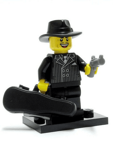 LEGO Gangster, Series 5 (Complete Set with Stand and Accessories) (col05-15) set, 2011