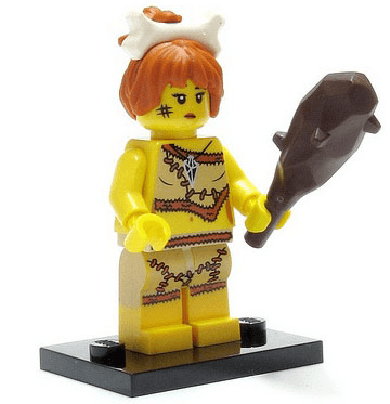 LEGO Cave Woman, Series 5 (Complete Set with Stand and Accessories) (col05-5) set, 2011