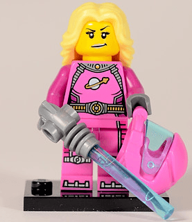 LEGO Intergalactic Girl, Series 6 (Complete Set with Stand and Accessories) (col06-13) set, 2012