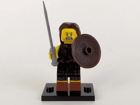 LEGO Highland Battler, Series 6 (Complete Set with Stand and Accessories) (col06-2) set, 2012